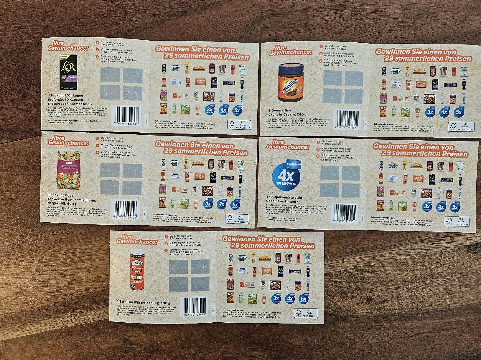 Coop Sammelmarken & -punkte: 5 Grill& Win unaufgerubelt – Neu und originalverpackt aus Wattwil von Belinda98