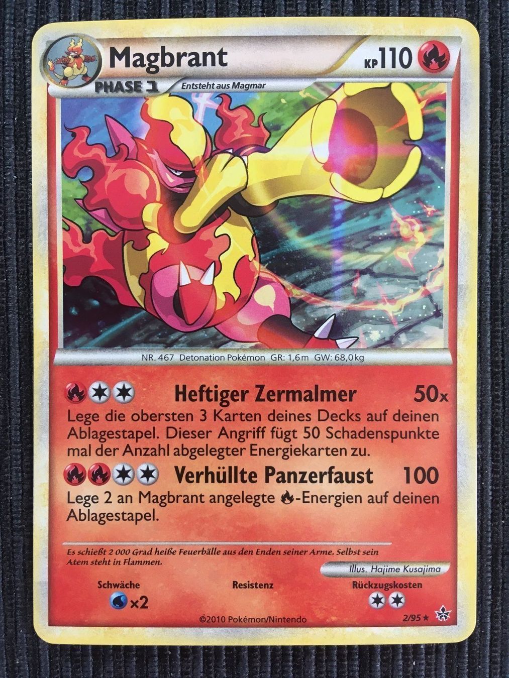 Pokémon Carte collezionabili: Pokemon Magbrant Holo HS Entfesselt – Nuovo (secondo la descrizione) da Wabern venduto da Collectfun