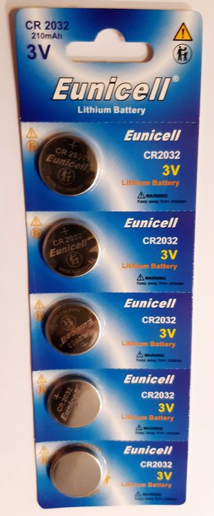 Caricatori & Batterie: NEU 5x CR 2032 LITHIUM Knopfbatterie 3 Volt – Nuovo e nell'imballaggio originale da St. Margarethen TG venduto da Smiley-Face