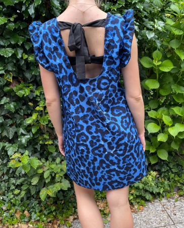 Sexy cocktail vestito di print leopardo-M/L-nuovo