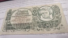 Oesterreichische Nationalbank 50 Schilling 1945 gebraucht
