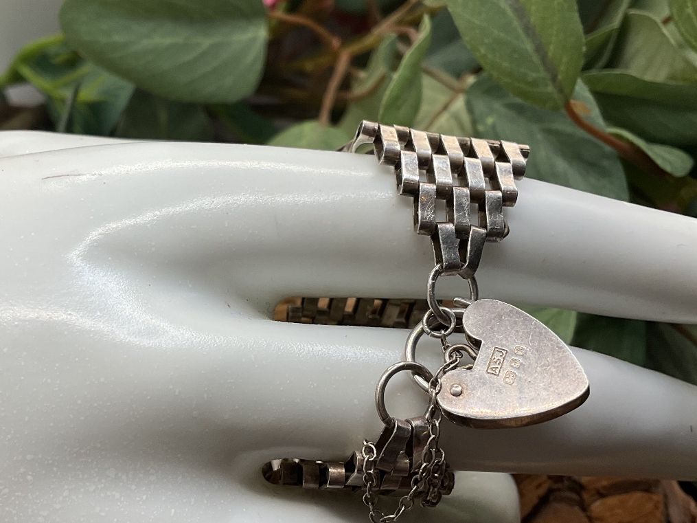 Bracciali & Braccialetti: Vintage Silberarmband mit Vorhängeschloss – Usato da Luzern venduto da S.Kern01 2