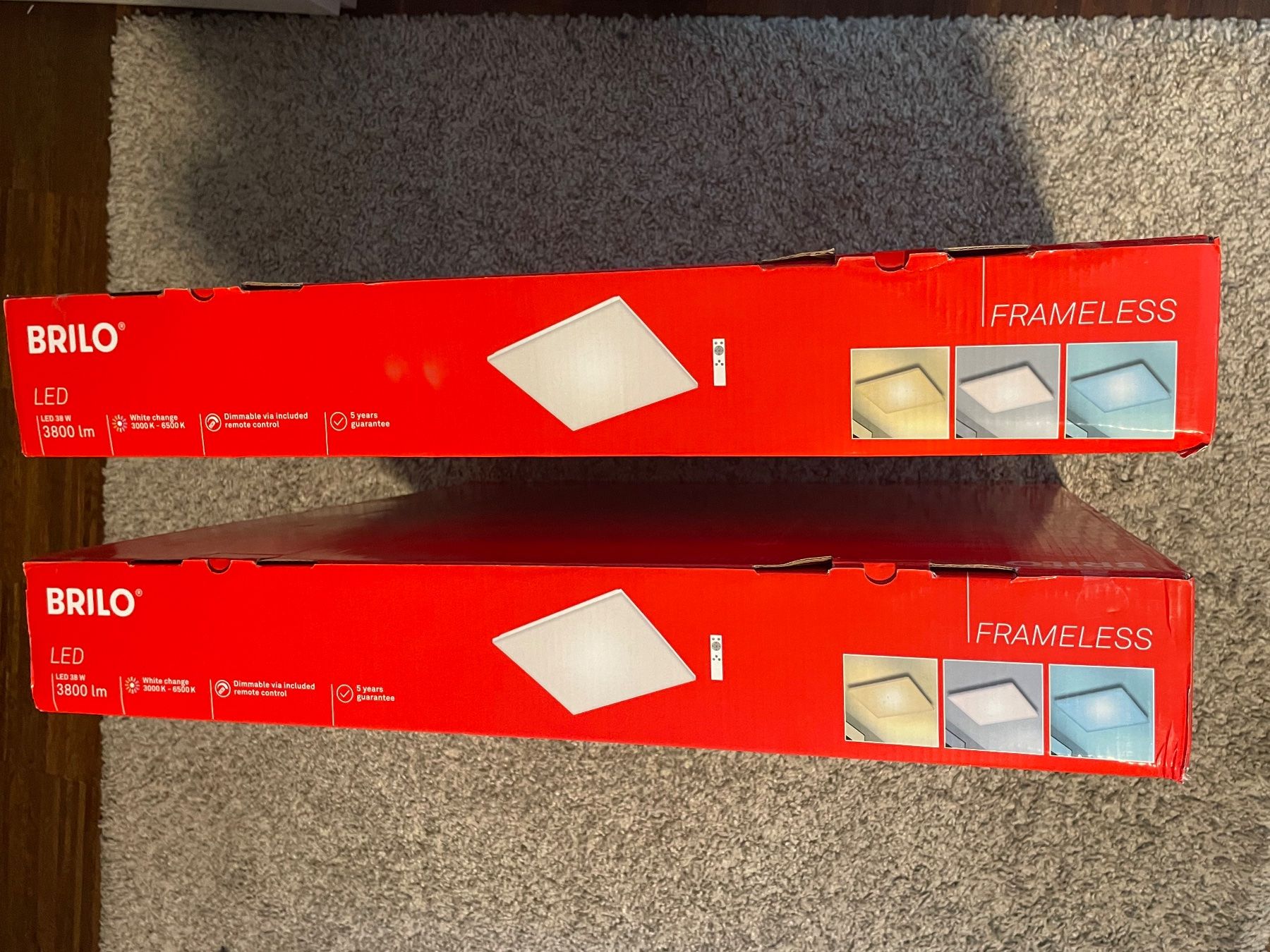 Lampadari & plafoniere: Brilo Rahmenloses CCT LED Panel weiß 1xLED/38W – Nuovo e nell'imballaggio originale da Rothrist venduto da Ssts 3