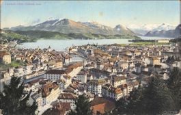 Luzern // vom Gütsch aus circa 1910 // Vierwaldstättersee