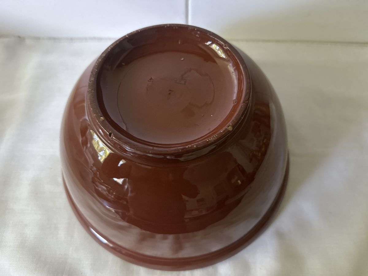Ciotole: Alte Steingut Teig-Schüssel, braun, Durchmesser ca. 27 cm – Usato da Zürich venduto da Chaeffeler 2