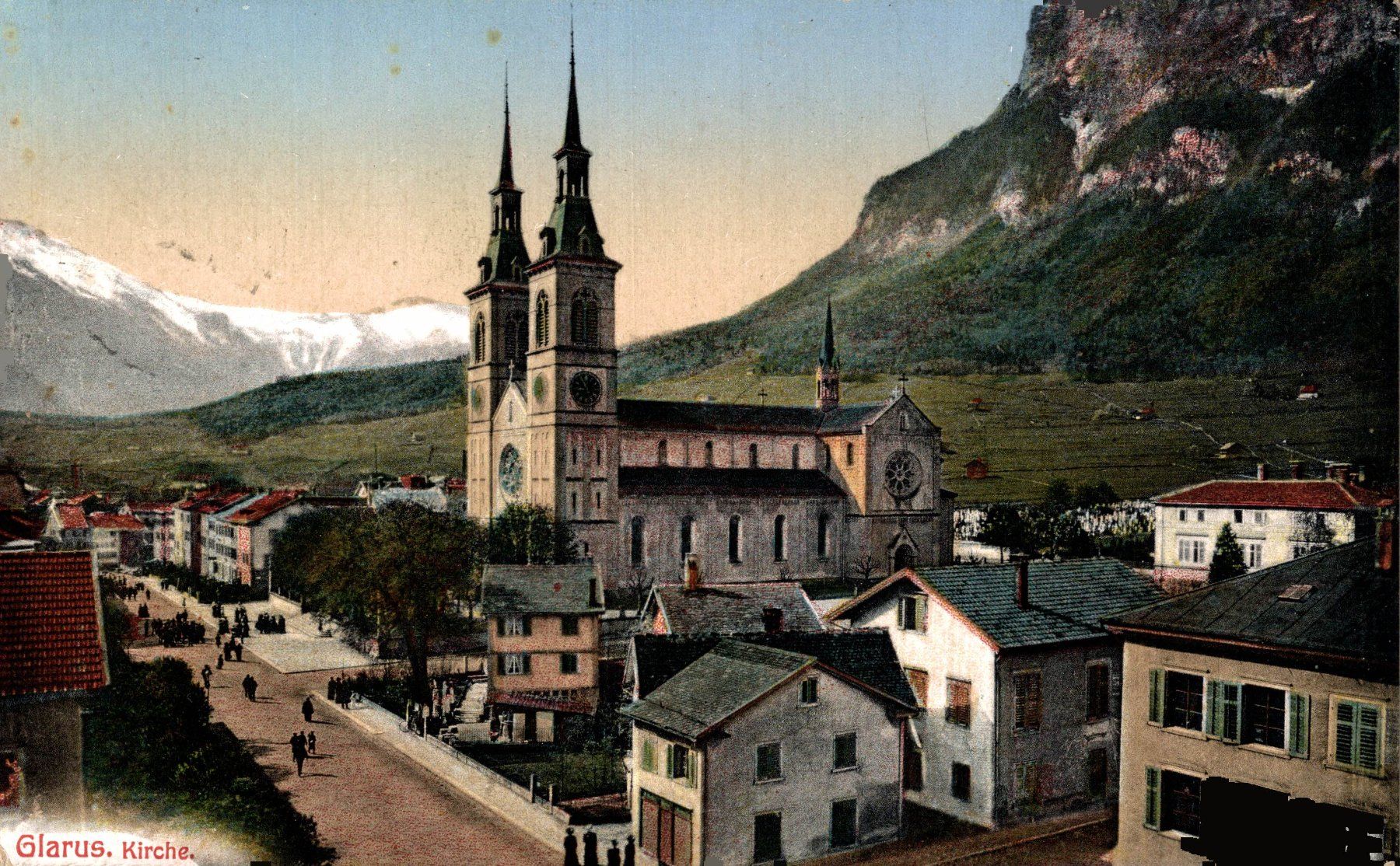 Ansichtskarten: Glarus, Kirche – Gebraucht aus Bronschhofen von Astore