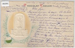 Chocolat Kohler - Major Davel Lausanne - Präge-Litho