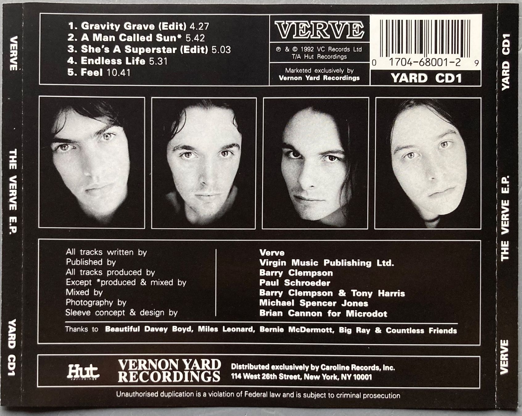 CDs: VERVE - THE VERVE E.P. – D'occasion à Poliez-Pittet par Newtown-Records 1