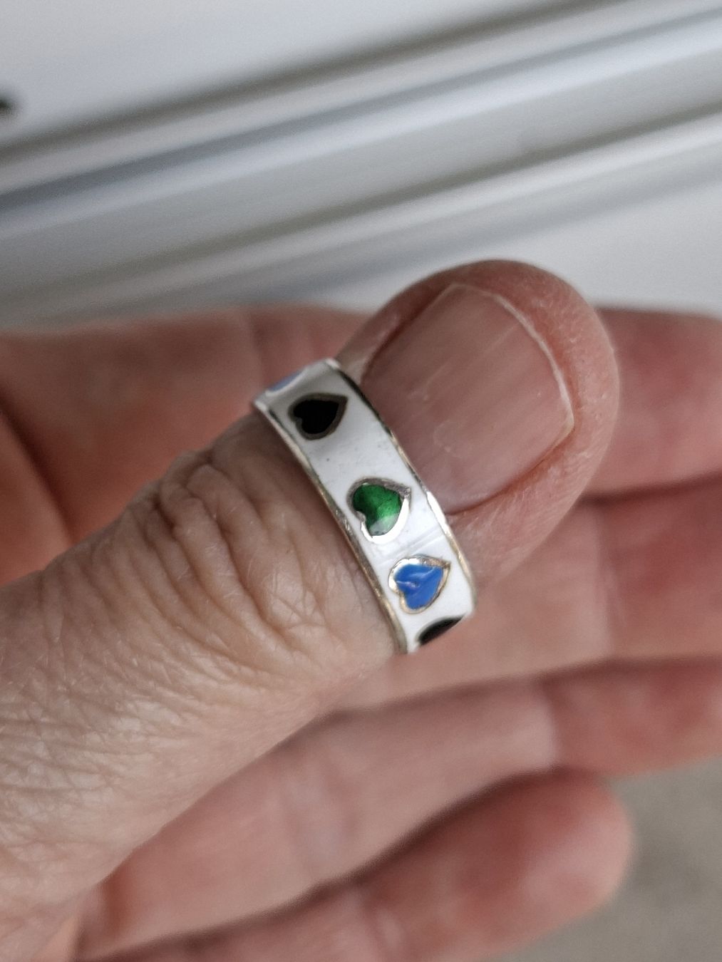 Anelli: Ring Silber 925 Gr. 54 Emaille – Usato da Remetschwil venduto da littleredboots 2