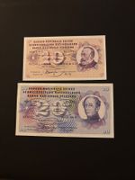 Billets 10 et 20 francs suisses série 5 bon état