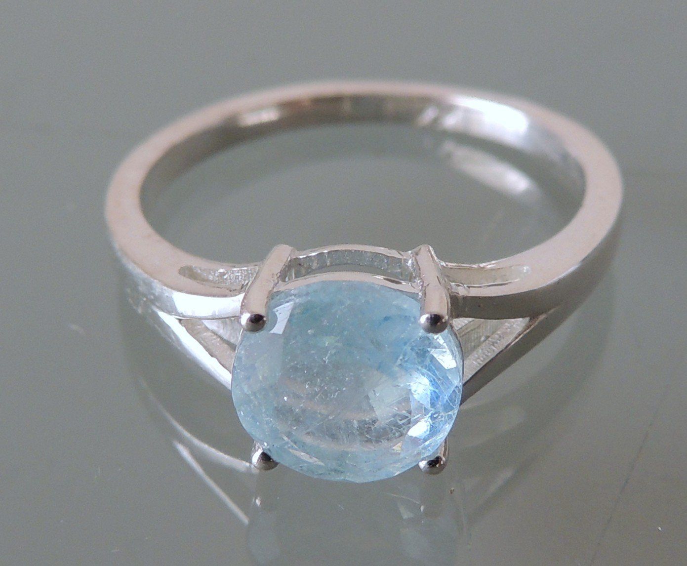Anelli: Aquamarin Silber 925 Fingerring Gr. 51 – Usato da Waldenburg venduto da schaller707 2