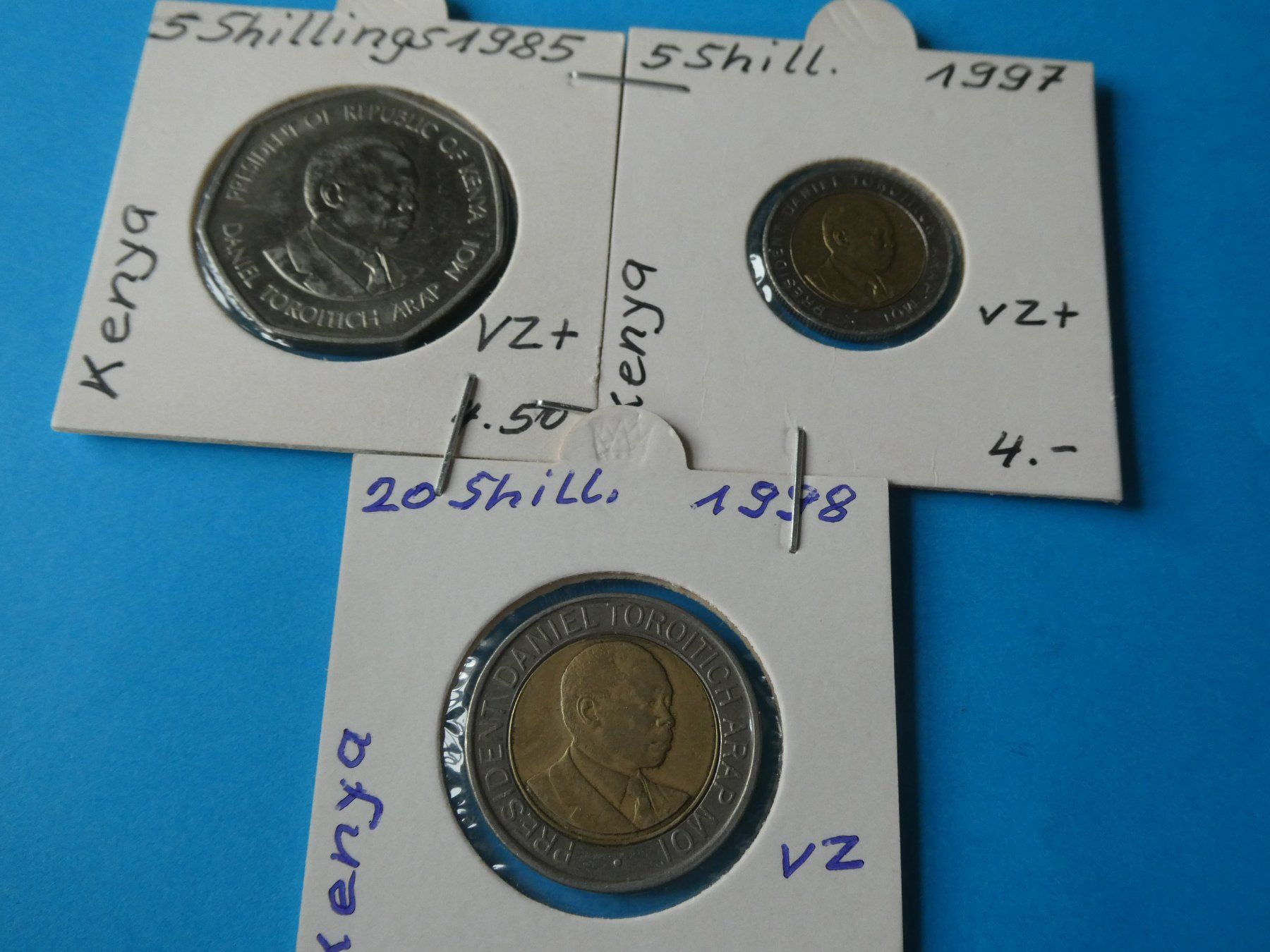 Tutti le monete: Kenya 1985-98, 3 alte Münzen – Usato da Hinterforst venduto da Rohusri