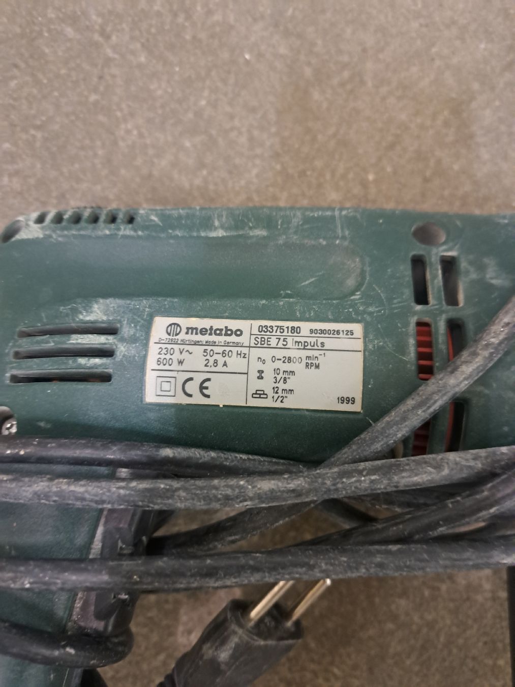 Metabo Trapani: Metabo SBE 75 Impuls Schlagbohrmaschine - Robust! – Usato da Spreitenbach venduto da madmex 2