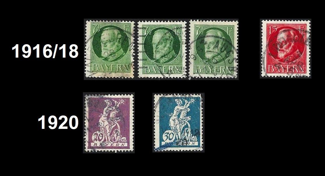 Alle Briefmarken: Bayern 1876-1920 – Gebraucht aus Baar von miam8 2
