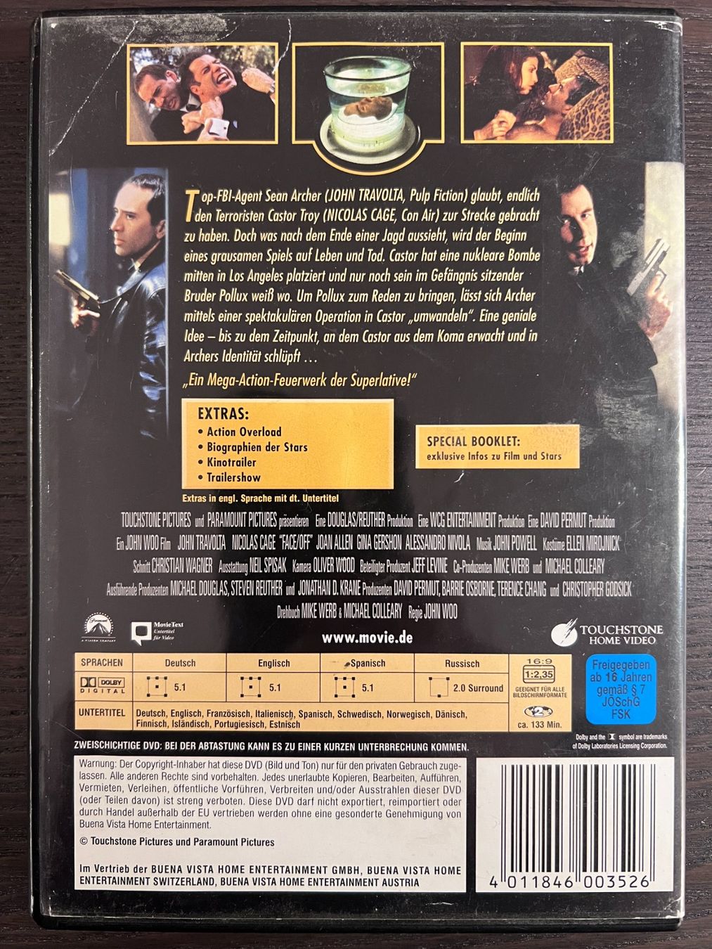 Alle DVDs: Im Körper des Feindes - Face/Off – Gebraucht aus Zürich von FilmFreunde 1