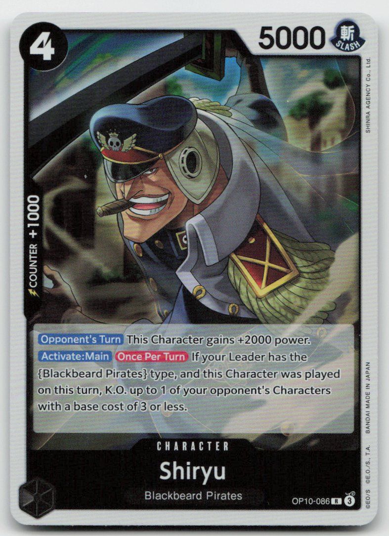 Bandai Carte collezionabili: One Piece Shiryu OP10-086 R – Usato da Lugano venduto da VlaseCard