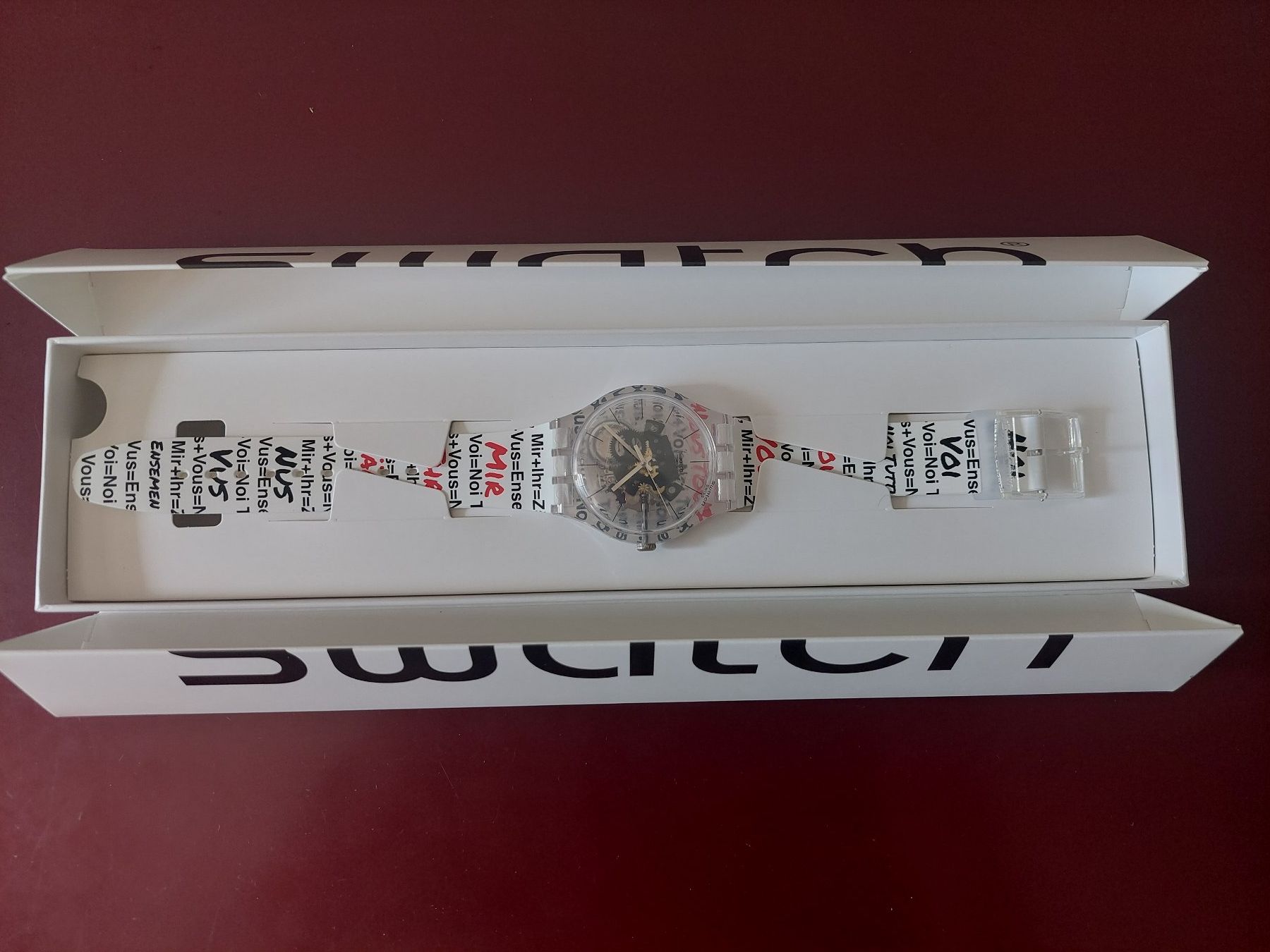 Swatch Orologi: SWATCH  MIR-IHR-ZÄME – Nuovo e nell'imballaggio originale da Glarus venduto da Mckie 1