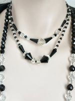 3 Vintage Halsketten Glasperlen Schmuck Lot No.11