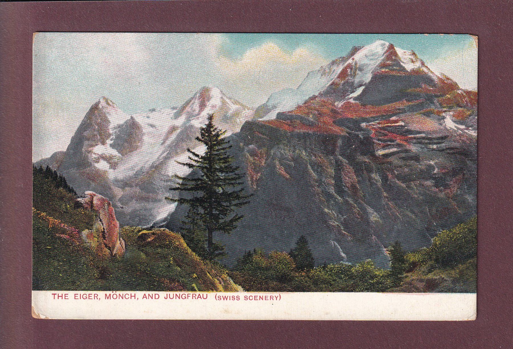 Cartoline postali: EIGER, MÖNCH und JUNGFRAU – Usato da Pully venduto da nicecards