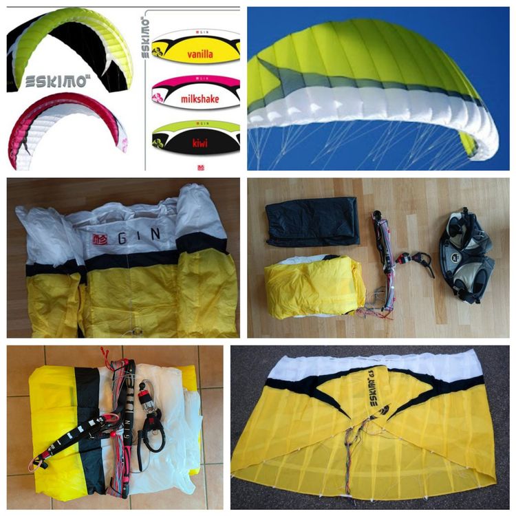 Neuer SnowKite, Foilkite 6.5m, Bar, Gin Eskimo III, Landkite Kaufen