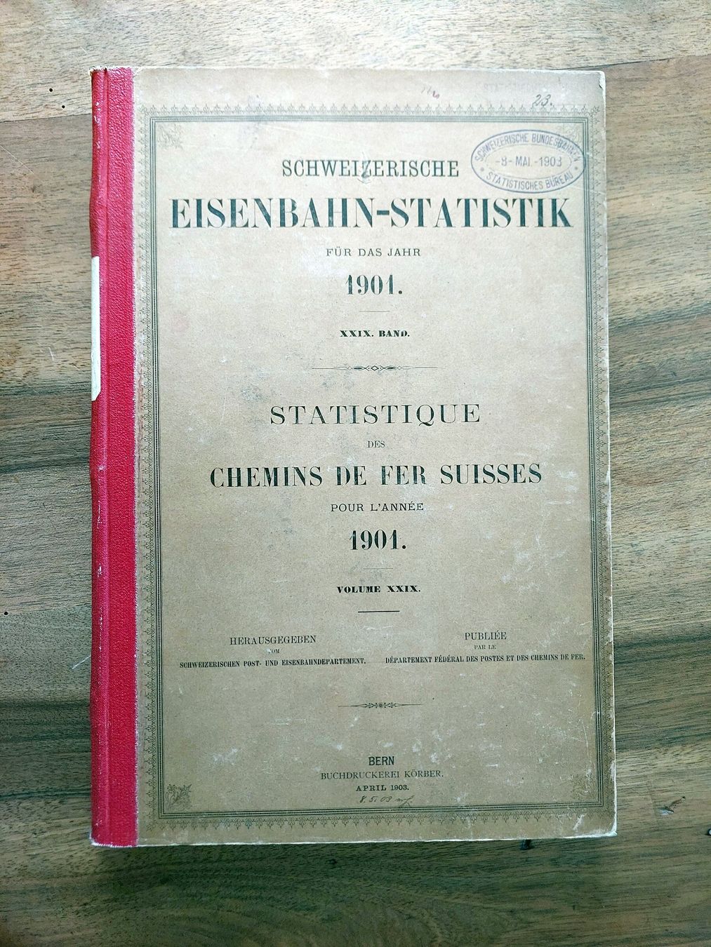 Libri: Schweizerische Eisenbahn-Statistik 1901 - Band XXIX – Usato da Schönenwerd venduto da Steidi