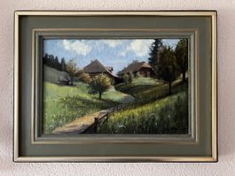 Oelgemaelde Heinz Kalmus Bauernhof Emmental 36x40.5cm