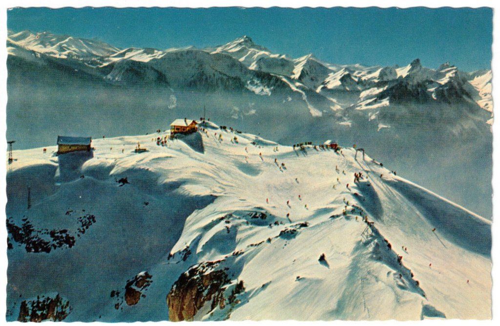 Cartoline postali: Leysin - Berneuse Gondelbahn + Skilift – Usato da Binningen venduto da Mountainrider