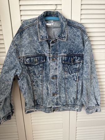 Jeansjacke Why Not blau Acid Wash Grösse M gebraucht