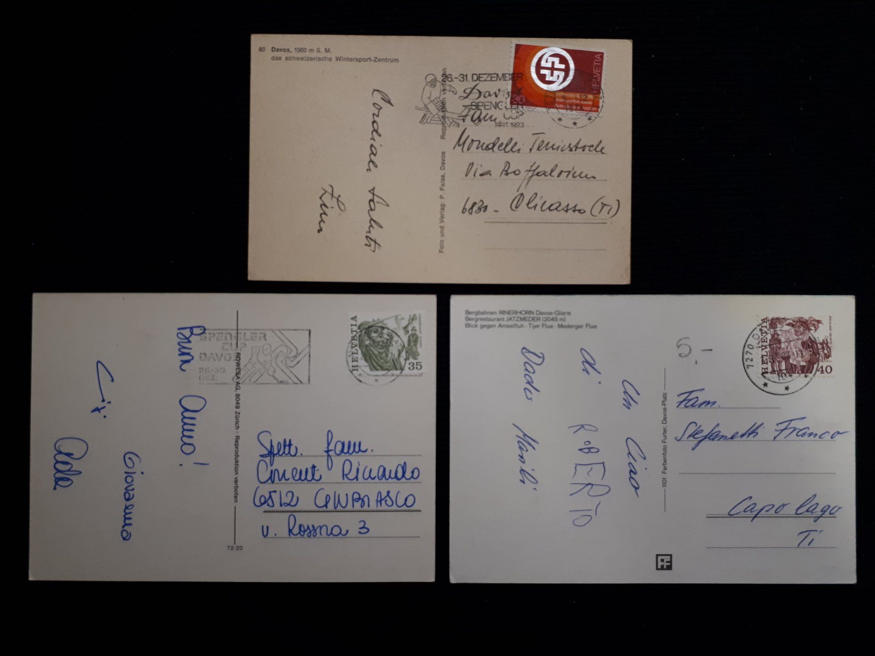 Cartes postales: 3 AK DAVOS – D'occasion à Ponto Valentino par giorgia06 1