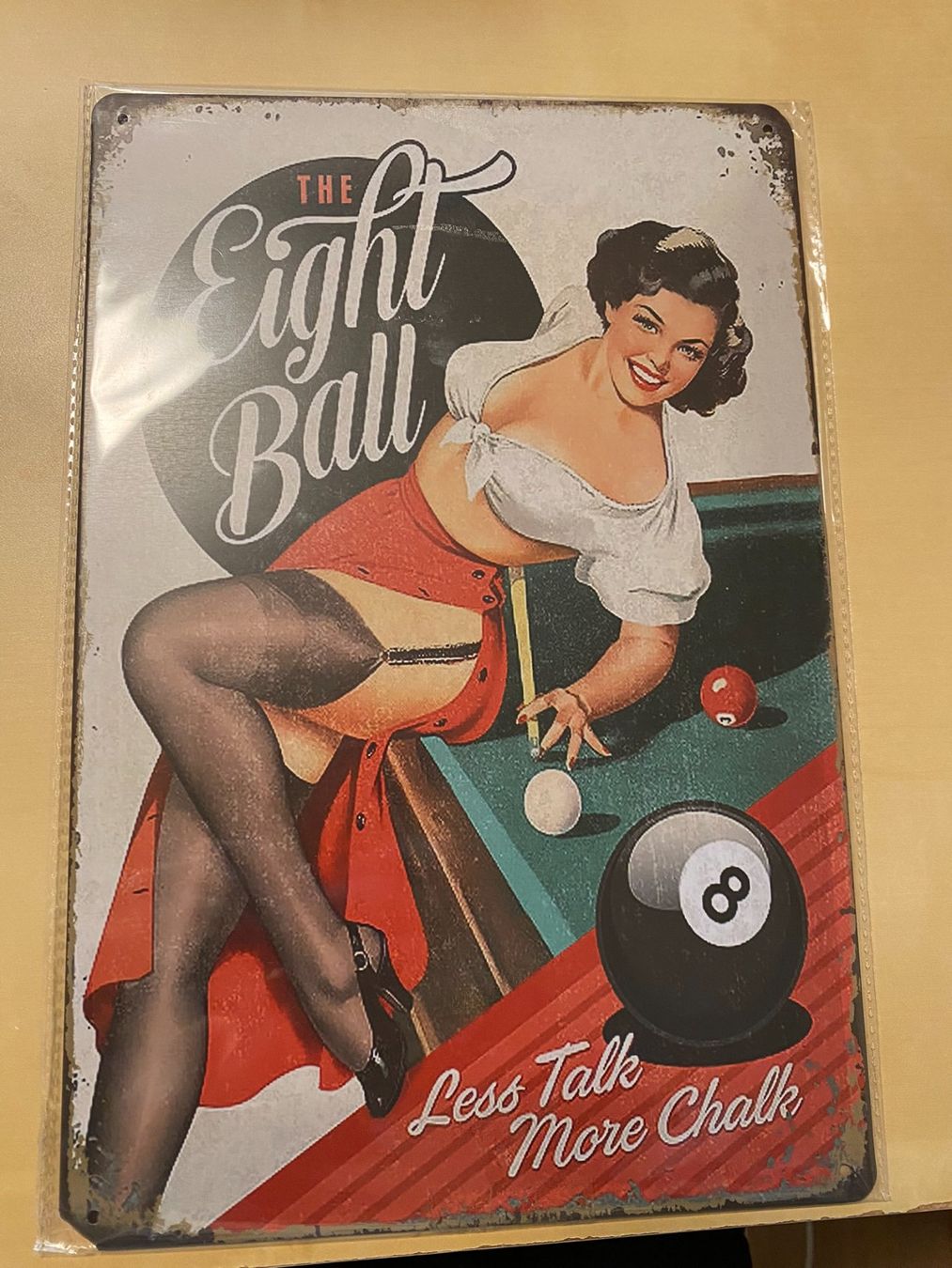 Insegne: Blechschild: THE EIGHT BALL – Nuovo e nell'imballaggio originale da Bern venduto da Maschgulain