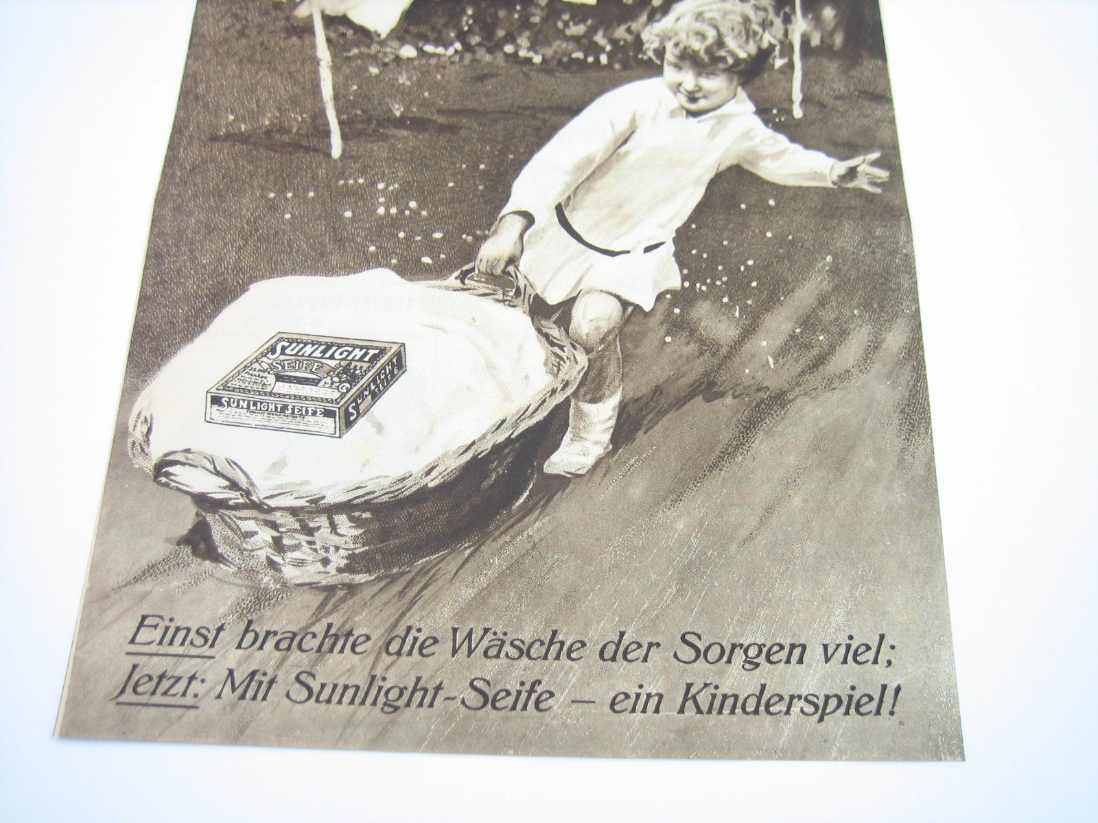 Poster & Bilder: Sunlight Seife altes Werbeblatt 1922 – Gebraucht aus Zürich von Tomi118 1