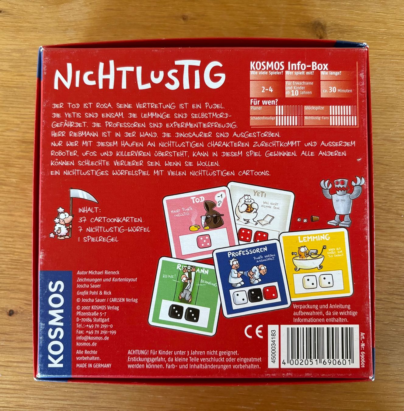 Kosmos Jeux: Nichtlustig Spiel,Kosmos,Joscha Sauer – D'occasion à Siblingen par Vany_McDougall 4