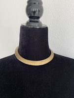 Torque Choker Necklace Hammered Brass Egyptian Revival Moder