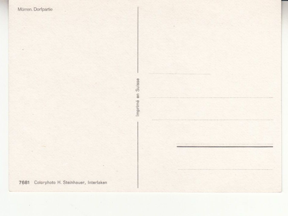 Ansichtskarten: Mürren ca. 1970 – Gebraucht aus Bürglen TG von StampGraf 1
