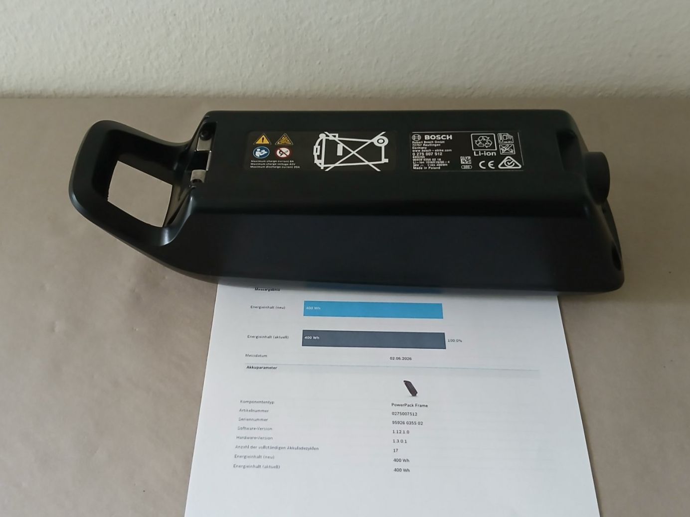 Bosch Akkus: Bosch Powerpack 400 mit 492Wh - inklusive Messbericht – Gebraucht aus Winterthur von .-thx-. 8