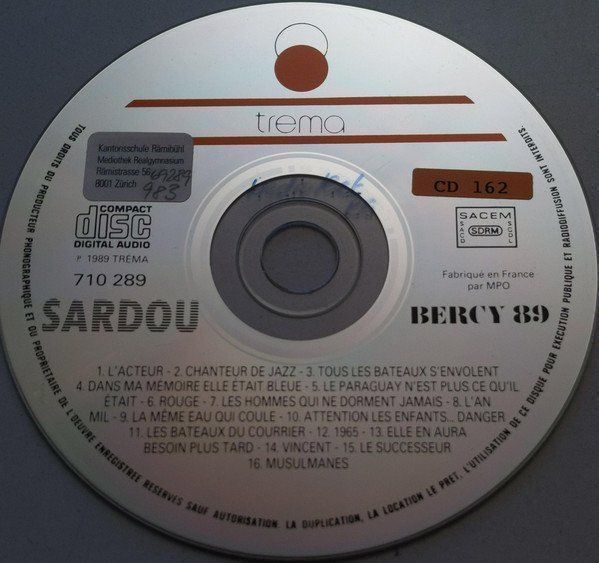 CD: Michel Sardou – Bercy 89 – Usato da Bionnens venduto da Meg011 2