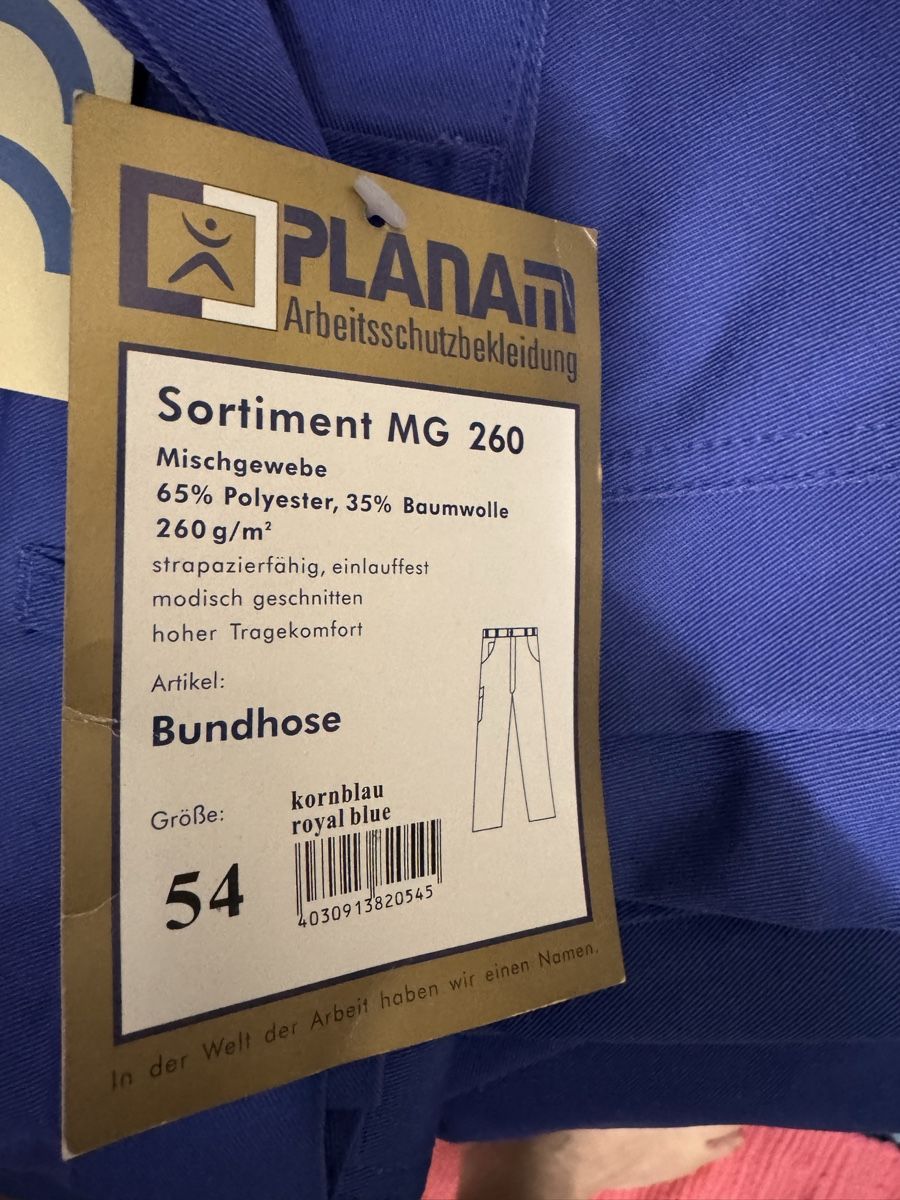 Pantaloni: Arbeitshosen Gr.54 – Nuovo e nell'imballaggio originale da Orpund venduto da Rhodes0