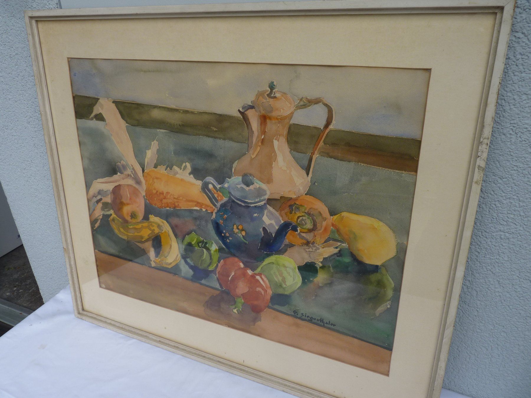 Tableaux: Aquarell Stillleben. E. Siegenthaler 76x65cm – D'occasion à Küsnacht ZH par zoliboli01 4