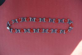 Modeschmuck Halskette mit Glasperlen, Handarbeit!
