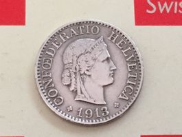 10 Rappen 1913 -ss, nur 2,0 Mio!