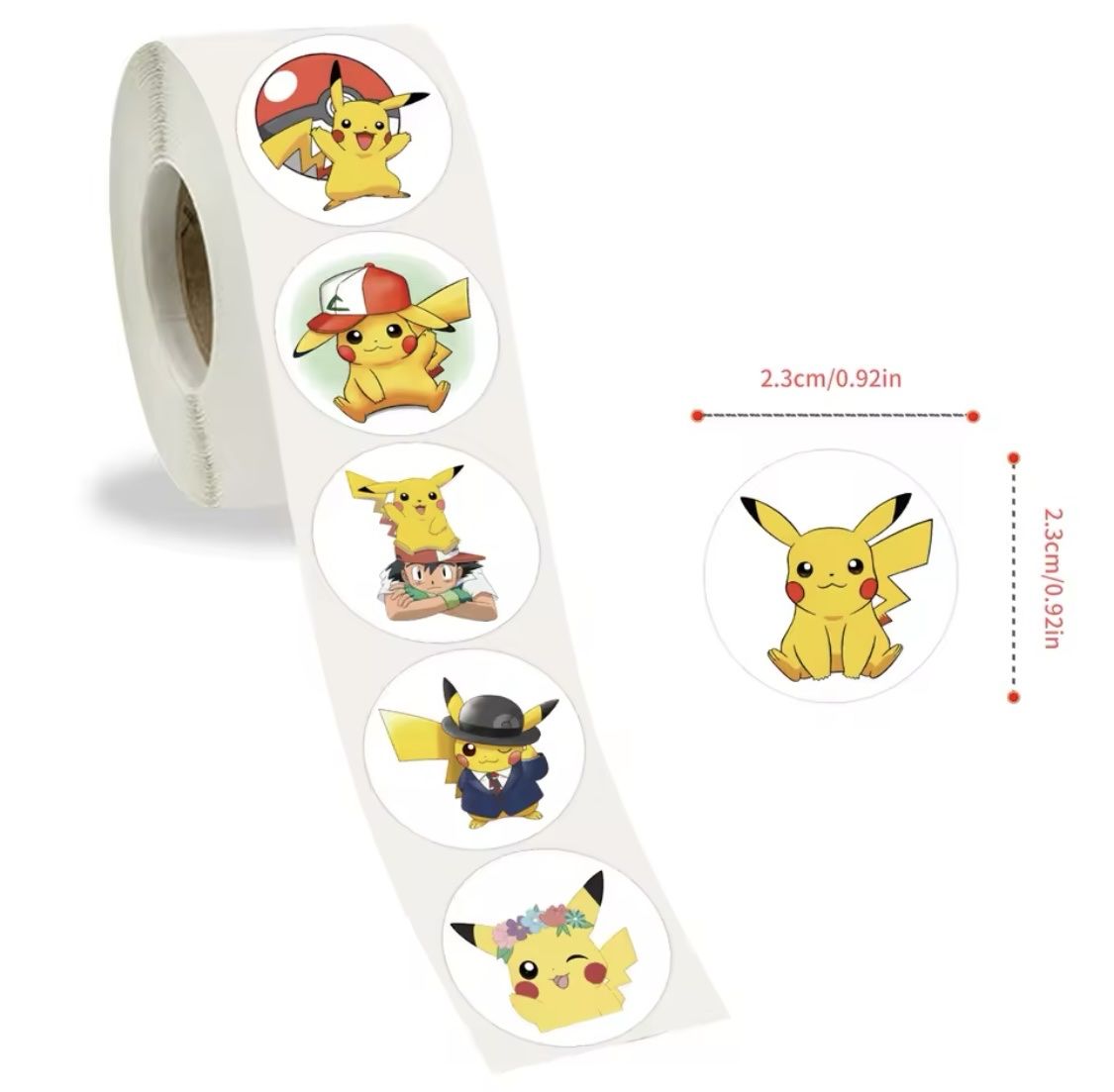 Sticker: Pokemon Pikachu Aufkleber 500 Stk. – Nuovo e nell'imballaggio originale da Flawil venduto da swisstrendshop 2