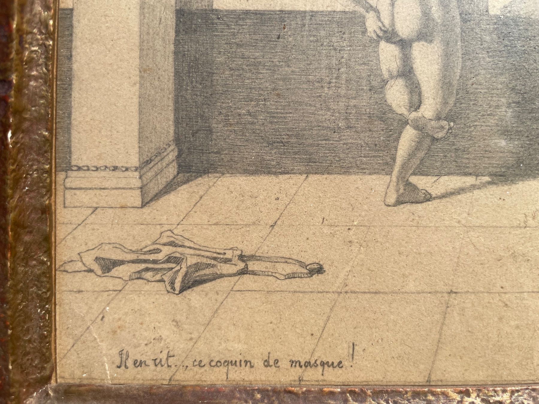 Dipinti: Henri Hébert dessin ce masque 1868 – Usato da Biel/Bienne venduto da Galaq 1