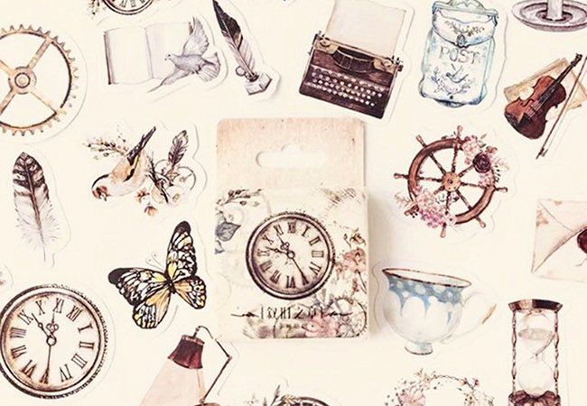 46 Stk. Aufkleber/Sticker - Antike Uhr | Kaufen auf Ricardo