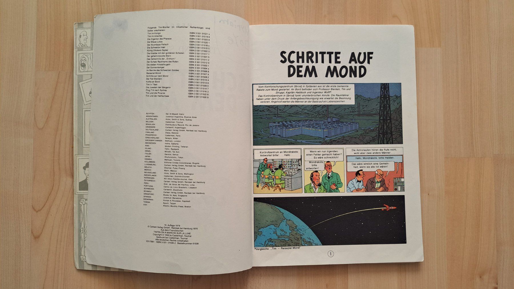 Comics: Tim und Struppi: "Schritte auf dem Mond" - 1979 – Gebraucht aus Affoltern am Albis von saminou01 2
