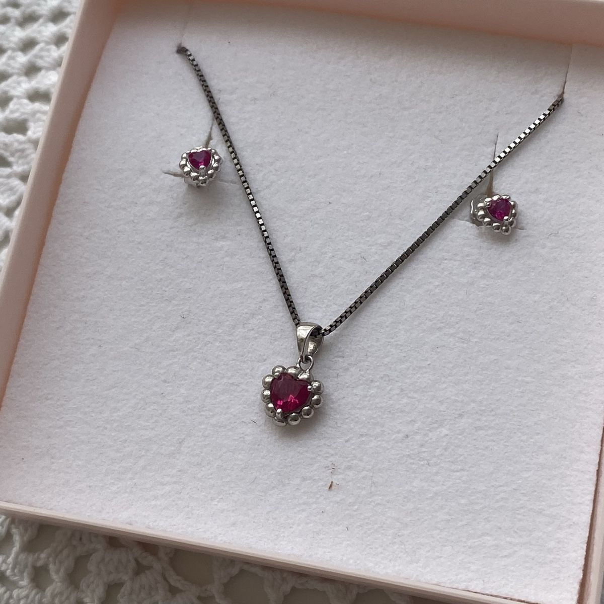 Amor Catenine: Silber 925 Rubin Herz Amor Set – Nuovo e nell'imballaggio originale da Givisiez venduto da dor_xb9k 1