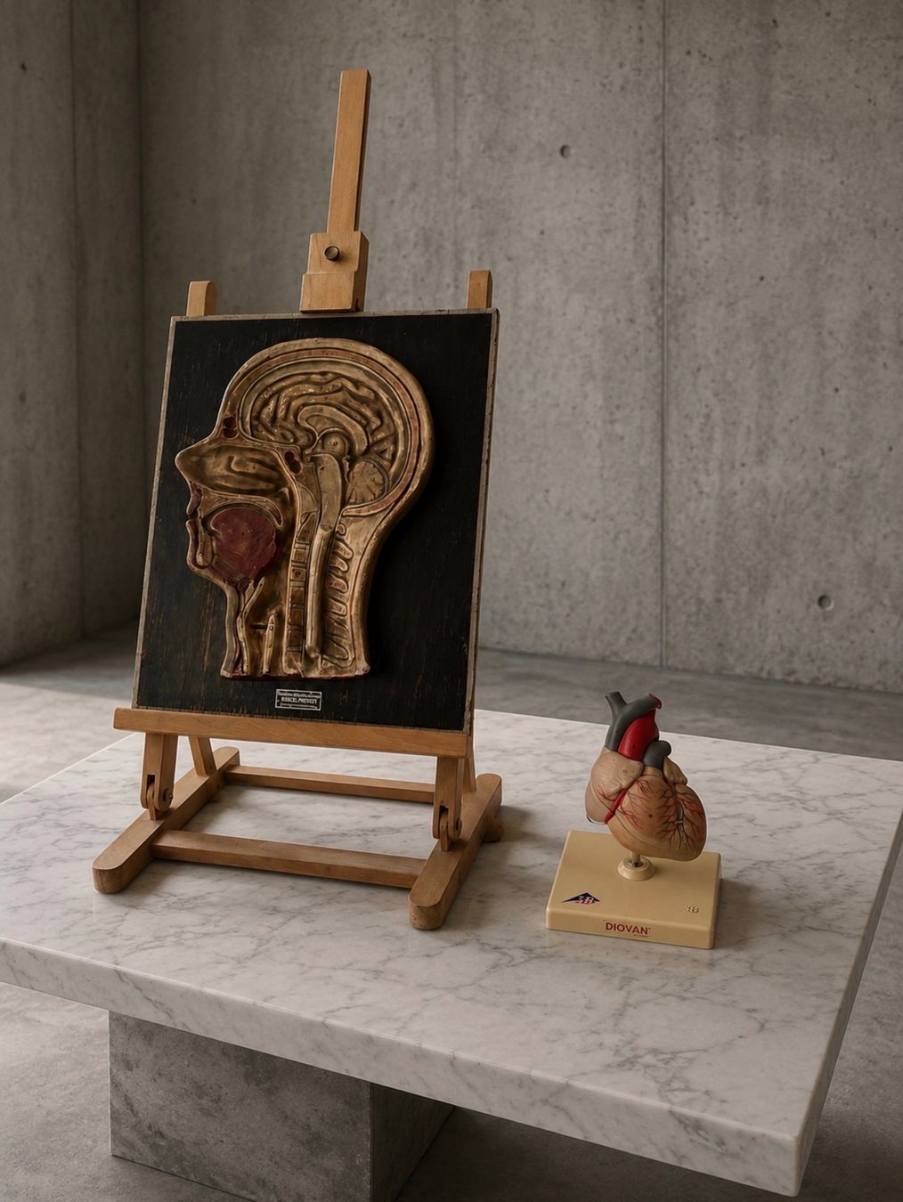 Dipinti: Modello anatomico di testa e cuore. Ideale per studio. – Usato da Malleray venduto da car_dr85