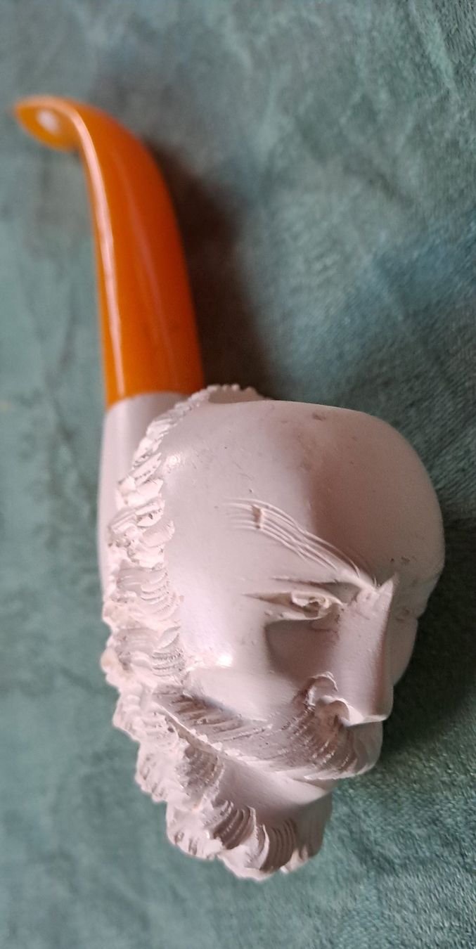 Tabakpfeifen & Zubehör: Meerschaumpfeife mit geschnitztem Kopf – Gebraucht aus Trogen von Limboo 2
