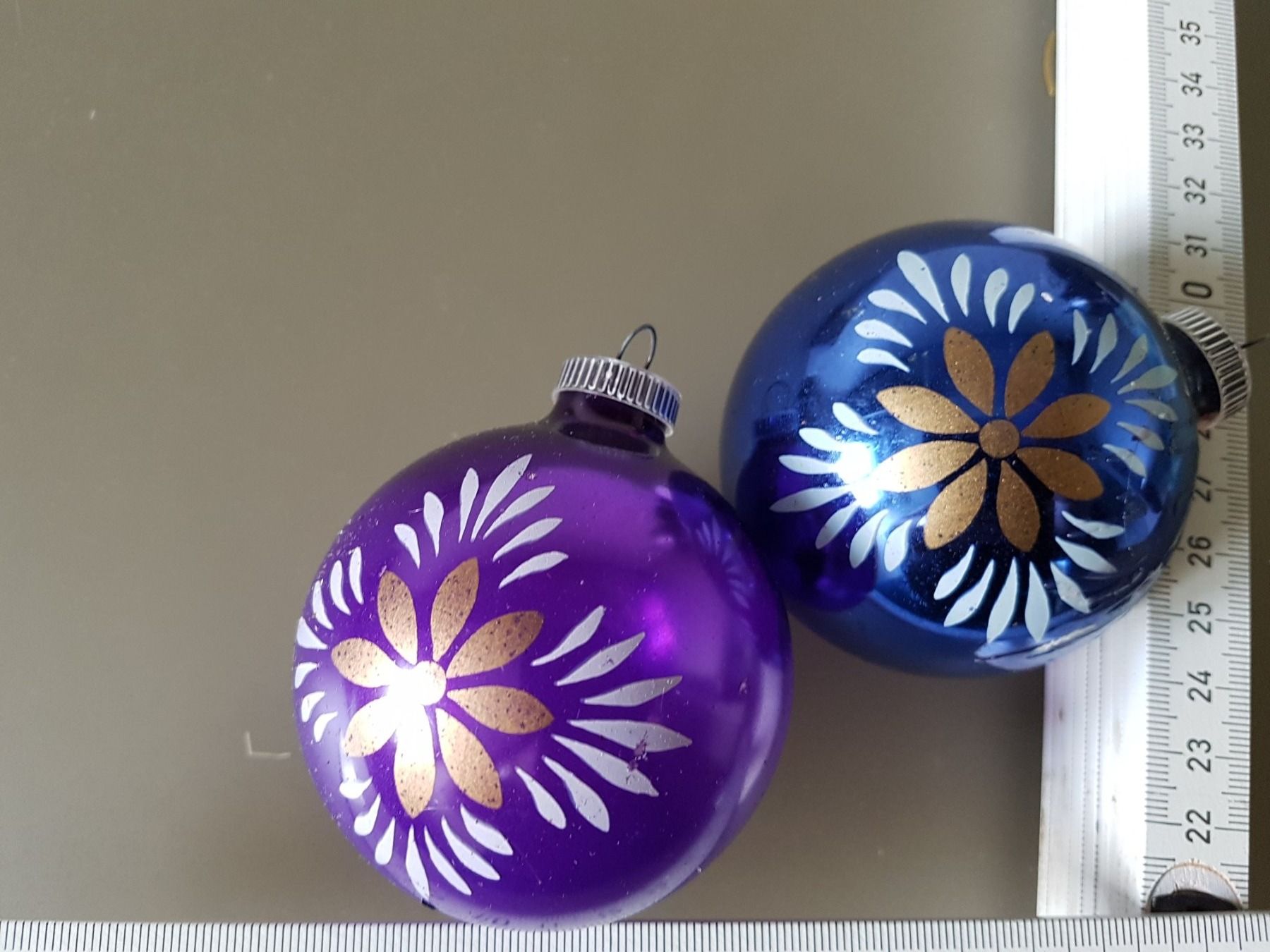 Toutes les décorations: Letzte Gelegenheit / 6 alte D.B.G.M Weihnachtskugeln, nummer – D'occasion à Riehen par robs2026