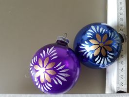 6 alte, D.B.G.M Weihnachtskugeln, nummeriert