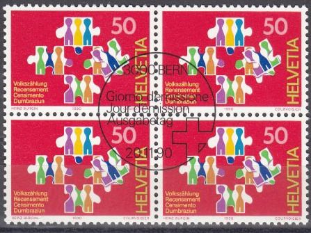 Tutti i francobolli: SBK 805 im 4er-Block mit ET – Usato da Bürglen TG venduto da StampGraf